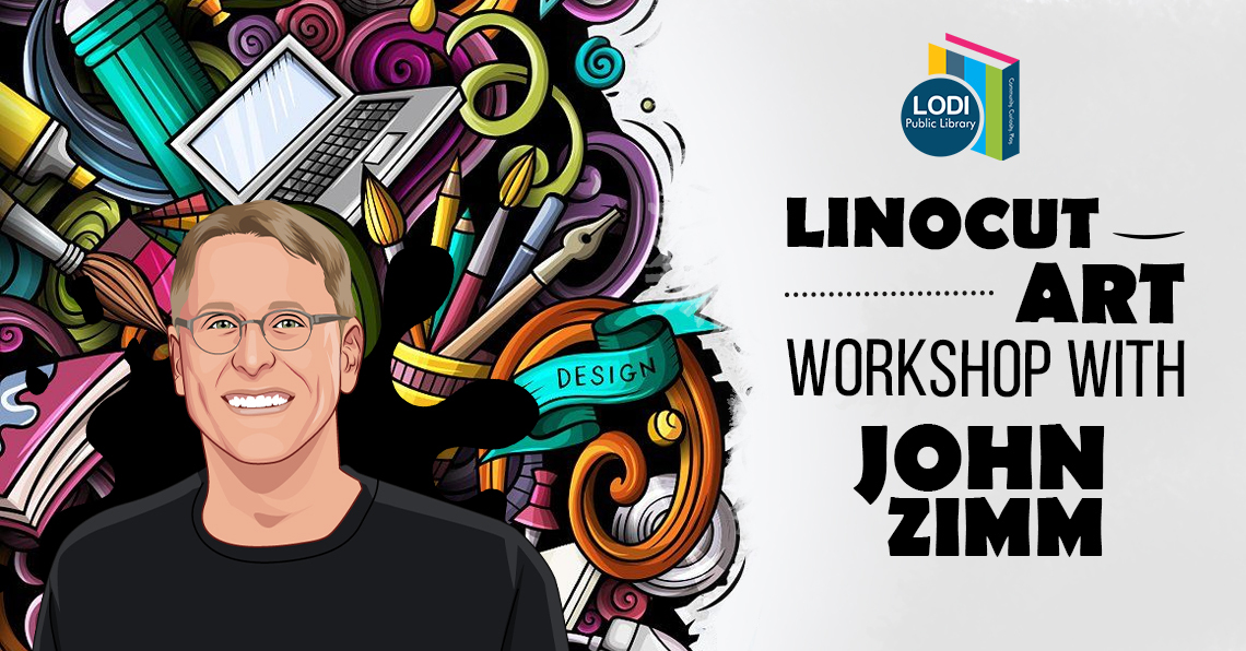 promotional image for linocut print workshop