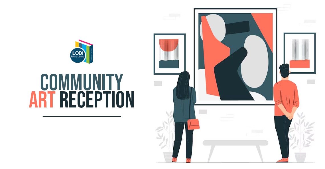 promotional image for community art reception