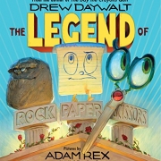 Book cover of The Legend of Rock Paper Scissors by Drew Dewal