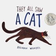 Book cover of They All Saw a Cat by Brendan Wenzel