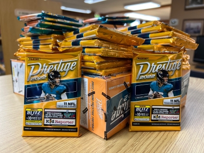 packs of unopened football cards